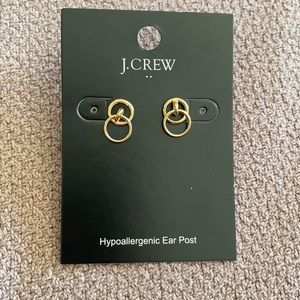 J crew NWT circle gold earrings